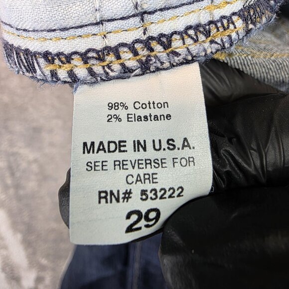 David Kahn Jeans Womens 29 Blue Bootcut Stretch Denim Made in USA Style 3782 - Picture 12 of 13